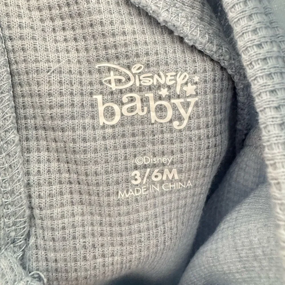 Disney Baby Bambi Textured Blue One Piece- Size 3/6 Months